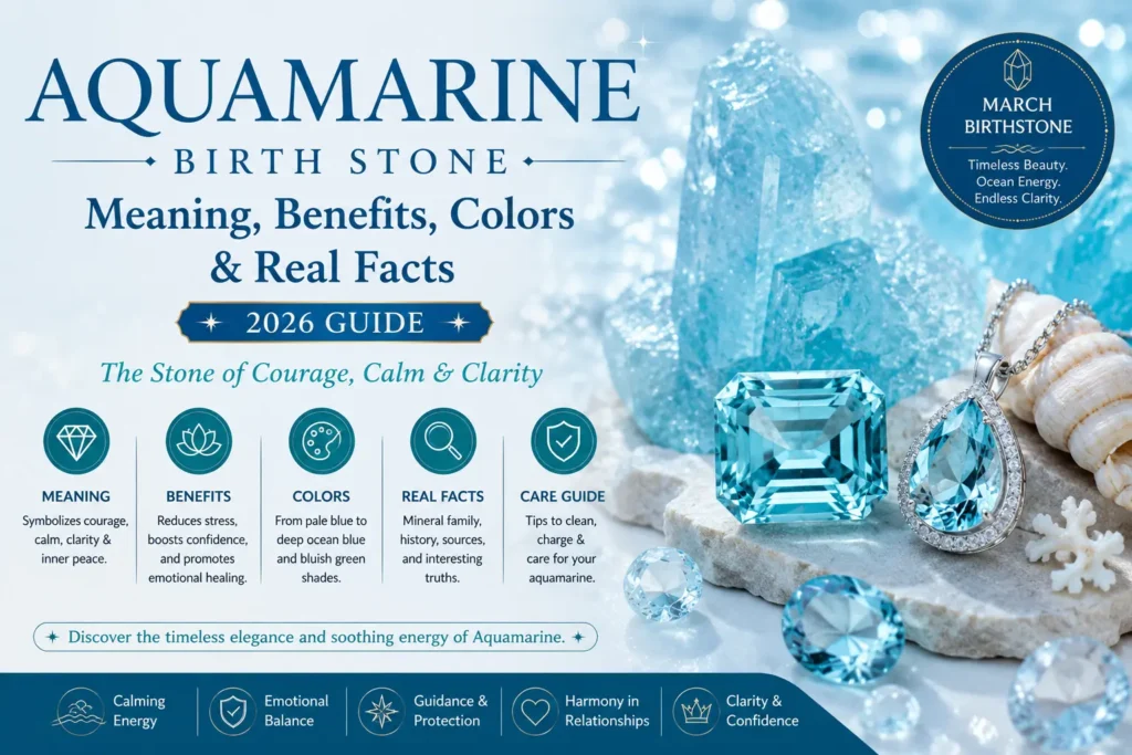 Aquamarine Birth Stone: Meaning, Benefits, Colors & Real Facts (2026 Guide)