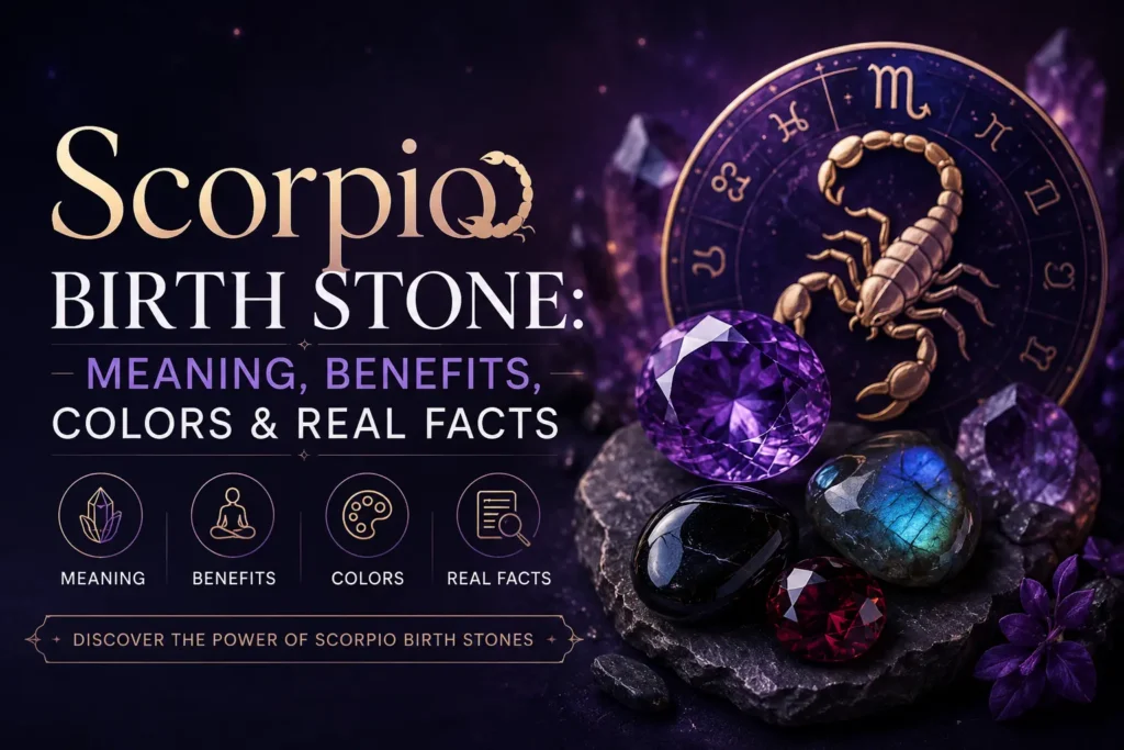 Scorpio Birth Stone: Meaning, Benefits, Colors & Real Facts